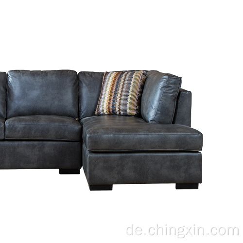 Kunstleder Ecksofa-Sets Wohnzimmer Sofa